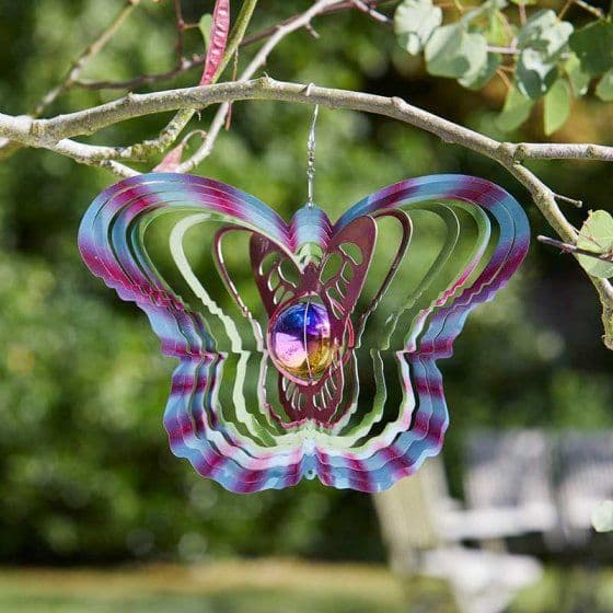 Gazing Butterfly Hanging Wind Spinner - 12