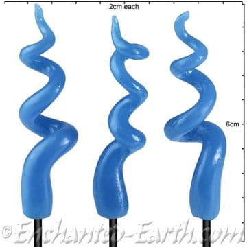 Georgetown - Fiddlehead - Fairy Garden Blue Swirl Garden Stakes - Set of 3 - 6cm