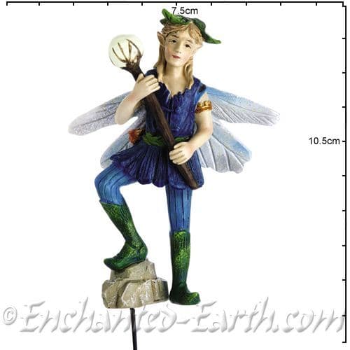 Georgetown - Fiddlehead - Large Woodland Fairy with Glow in the Dark Orb - Lance - 10cm.