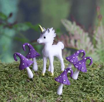 Georgetown Fiddlehead Miniature Garden Magical Purple Mushrooms - Pack of 3
