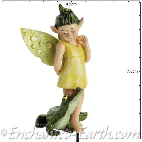 Georgetown - Fiddlehead - Swamp Fairy on a stake - Gretty and Gatter - 7cm.