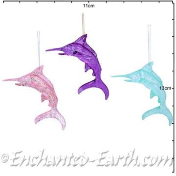 Gisela Graham - Magical Under The Sea Decorations - Acrylic Swordfish