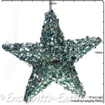 Gisela Graham - Magical Under The Sea Decorations - Large Beaded Starfish