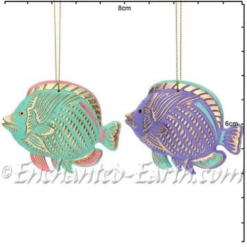 Gisela Graham - Underwater city of Atlantis - Metallic Flat Fish - Two to choose from