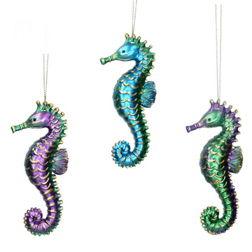Gisela Graham - Underwater city of Atlantis - - Metallic Seahorse - 3 colours to choose from