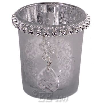 Glass Diamond Edge Votive