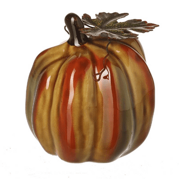 Glazed Ceramic Pumpkin - 8cm