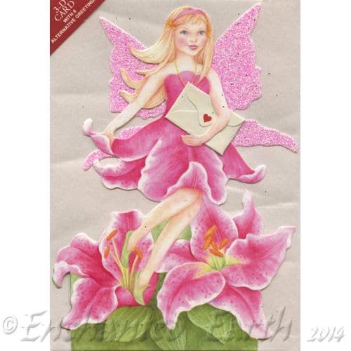 Glitter Wing Fairy Greeting Card (Lilly).