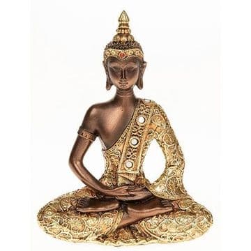 Golden Thai - Rama Buddha - Lucky Sitting Buddha - 20cm Tall