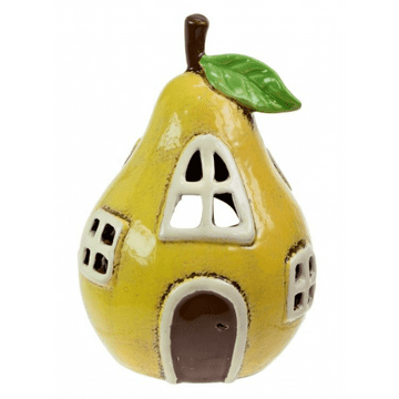 Green Pear Tea light House - Ceramic - 17cm