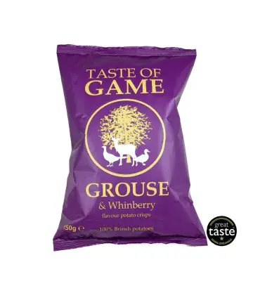 Grouse and Whinberry Potato Crisps - UK Grown & Made - Vegan Crisps - 150g Large Bag