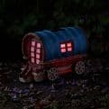 Gypsy Rose Caravan - Solar - LED Colour changing Fairy House .