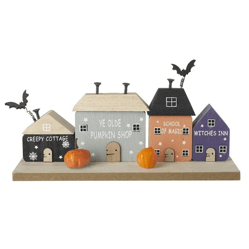 Hallows close! Four Spooky houses -  23cm.
