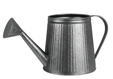 Hammered Galvanised Tin Watering Can Planter - 32cm