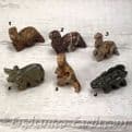 Hand Carved Soap Stone Dinosaurs.