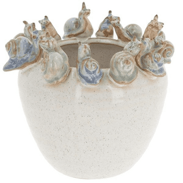 Hand Crafted Ceramics - Snail Planter 14cm