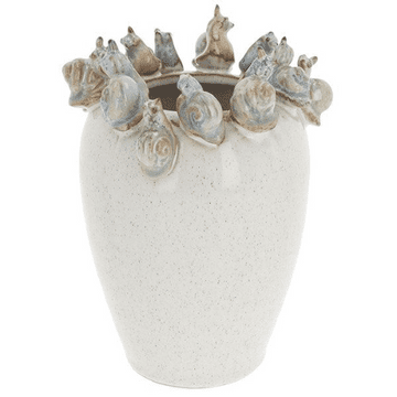 Hand Crafted Ceramics - Snail Tapered Vase - 18cm