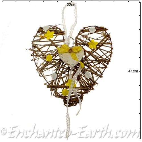 Hand crafted Rustic Wooden Heart - 22.5cm.