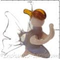 Hand made Glass Good Luck Wishing Fairy - Purple.