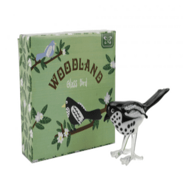 Hand Made Glass Magpie (Large 5cm by 7cm)