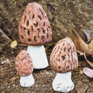 Hand Made - Morel Mushrooms - Set of Three