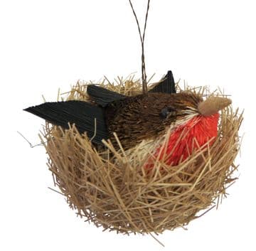 Hand Made Robin in a nest