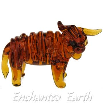Handmade Glass Highland Cow