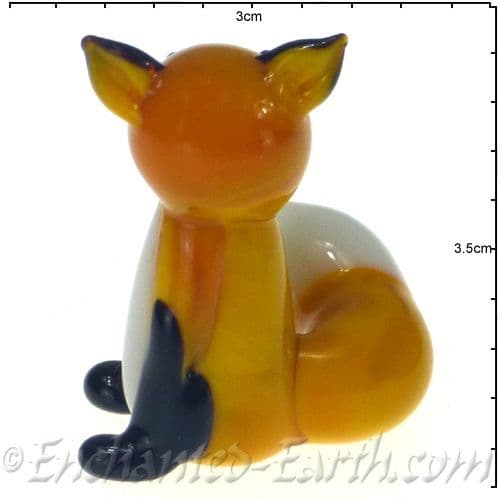 Handmade Glass Sitting Fox
