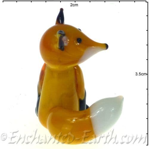 Handmade Glass Sitting Fox