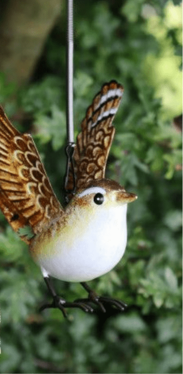 Handmade Hanging Metal Wren - 14cm