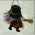 Handmade Rustic - Hanging Witch - Bailey in Black - 12cm
