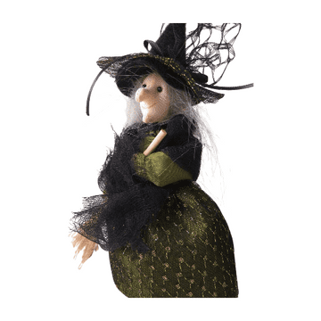 Handmade Standing Witch - Green