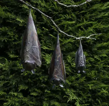 Hanging Bat - made form 100% Recycled Metal - 3 sizes to choose from