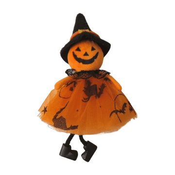 Hanging Fabric Pumpkin Witch - 20cm