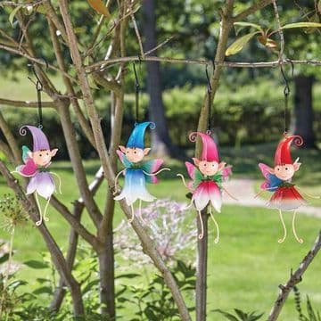 Hanging Metal Baby Pixies on a Spring - Choose from 4 designs.