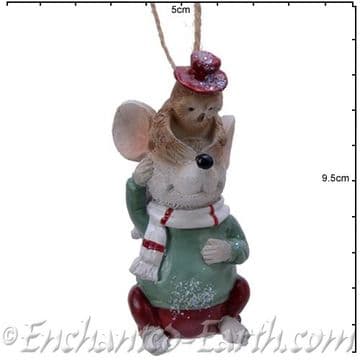 Hanging Tree Decorations - Mouse & Owl