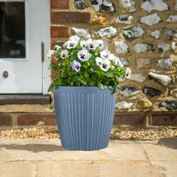 Harrogate Eco Planter  -  Recycled Plastic  -  Slate Grey - Large 35cm