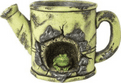 Heavy Cement Planter -  Teapot with Frog - 25cm.