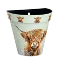 Highland Cow - Wall Planter 25cm - Made From Recycled Plastic.