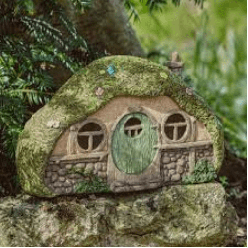 Hobbit House - Solar - LED Colour changing Fairy House.