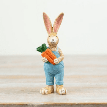 Jasper Rabbit holding freshly picked Carrots -14cm