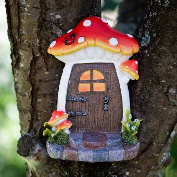 Large Pixie Portal- Toadstool Fairy Door with Magnet.