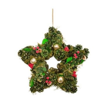 Large 36cm Bauble - Pine Christmas Star