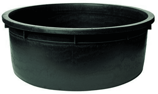 Large Aquatic Pot -  275lt - Black - 100% Recycled Plastic.