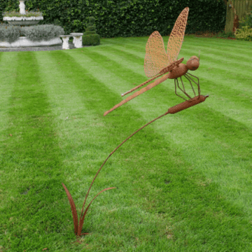 Large Dragonfly - Aged Metal - 125cm