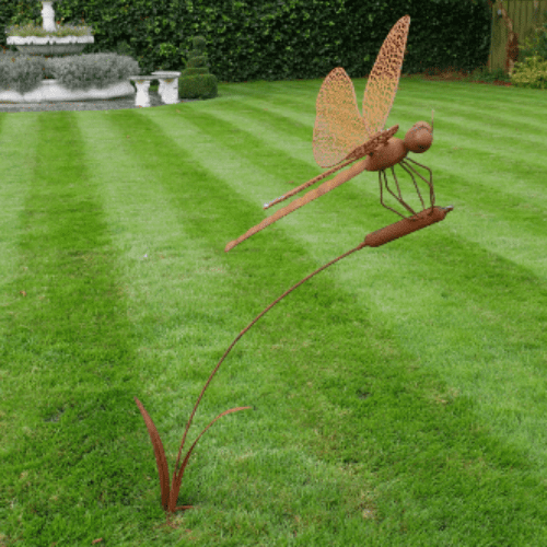 Large Dragonfly - Aged Metal - 125cm.