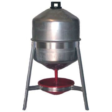 Large Free Standing 30L Bird Drinker - Galvinised Metal Automatic Drinker