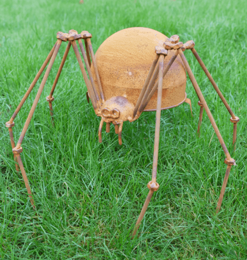 Large Garden Spider - Aged Metal - 27cm.