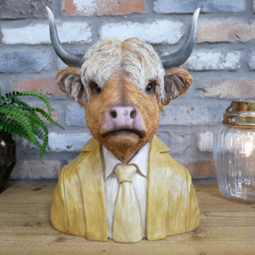 Large Highland Coo Bust - Master Hamish the Cow- 41cm