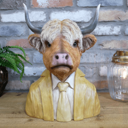 Large Highland Coo Bust - Master Hamish the Cow- 41cm.